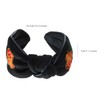 scicent Hair Band Black Knotted Headband with Floral Embroidery Refined