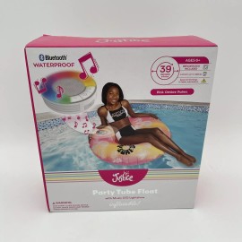 Justice Party Tube Pool Float with LED Lights/Bluetoo