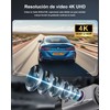 Feokely Cámara para Carro 4K UHD WiFi,Dashcam para Auto Frontal