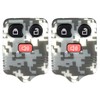 2x New Camouflage Keyless Entry 3 Button Remote Car Key