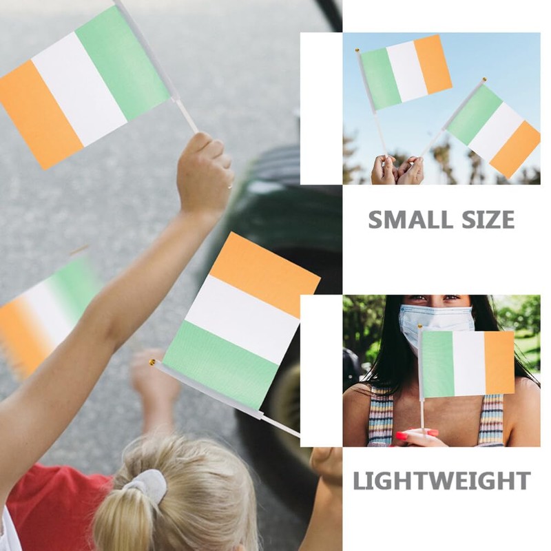 Kichvoe 100pcs Flag Poles for Handheld Flags Stable and Smooth