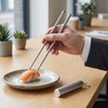 Toyvian Portable 304 Stainless Steel Folding Chopsticks Set - Reusable