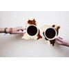 Cowhide Coaster Set of 4 pcs Natural Cowhide Drink Coasters