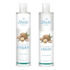 Shampoo + Acondicionador Argán Natural Sheló Humecta Repara