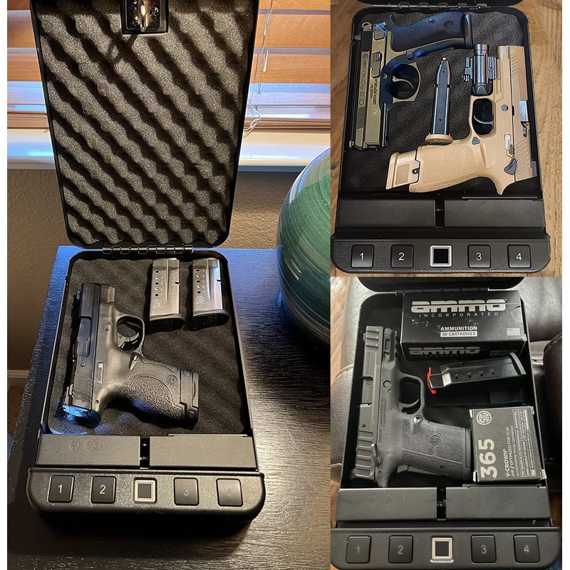 Gun Safe for Pistol, Quick Access Handgun Safe Firearm Lock