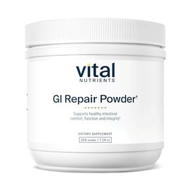Vital Nutrients – Polvo de reparación GI – promueve la función intestinal saludable y un forro gastrointestinal saludable – vegetariano – 168 gramos