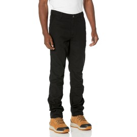 Carhartt mens Rugged Flex Straight Fit Canvas 5-pocket Tapered Work Utility Pants, Black, 40W x 34L US