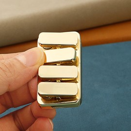 Fidget Toys Adults, EDC Metal Fidget Slider, Magnetic Haptic Fidget Clicker，Adult Fidget Toy for Anxiety ADHD, Cool Office Gadgets Gift for Dad Teens, Fidgets Toy for Men (Gold)