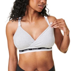 Bravado Designs Sustainable Original Nursing Bra | Organic Cotton | Dove Heather | M