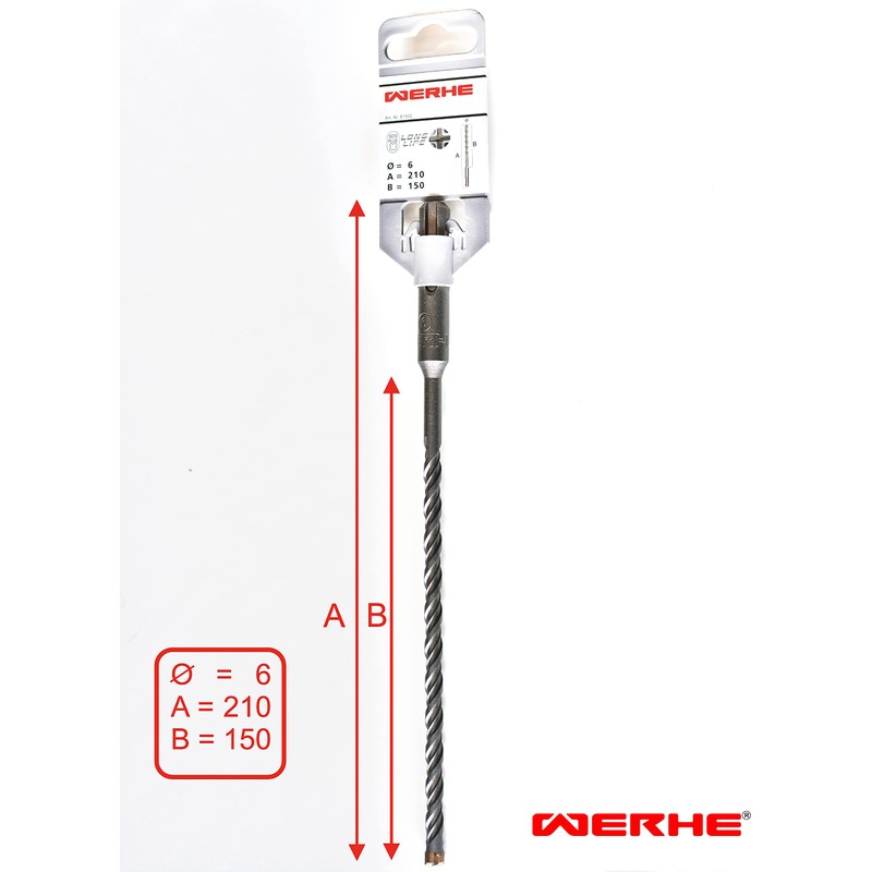 WERHE ® SDS Plus Professional 10-Piece Concrete Drill Bit 6