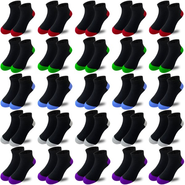 Tsmollyu Boys Socks 25 Pairs kids Sport Ankle Athletic Socks
