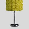 TREATLIFE HOME Acrylic/Metal Table Lamp with Yellow Roses, 18.25-Inch Tall,