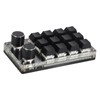 Programmable Macro Keyboard 2 Knobs Blue Switch Black 12 Keys