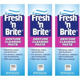 Fresh 'n Brite Denture Cleaning Paste, 3.8 Ounce (Pack of 3)