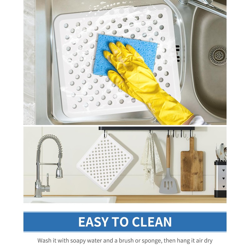 Small Sink Mat, White Sink Protector Mats for Bottom of
