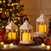 Kittmip 12 Set 10 Inch White Decorative Candle Lanterns Bulk