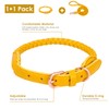 Soft Leather Dog Leash and Collar Set, Stylish Sturdy Braided