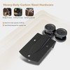 Heavy-Duty Black Exterior Sliding Barn Door Roller Kit, Outdoor Rolling