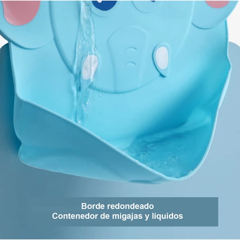 Babero para Bebé, Babero para Niños con Contenedor de Migajas,