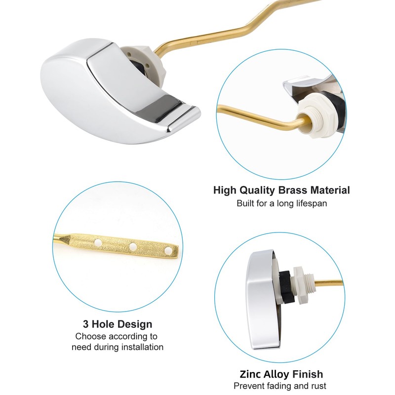 Hibbent Flush Tank Lever Compatible with TOTO THU068#CP Trip Lvr