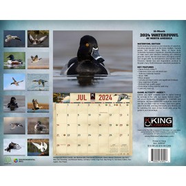 2024 Waterfowl Wall Calendar 16-Month X-Large Size 14x22, Duck Geese Calendar by The KING Company-Monster Calendars