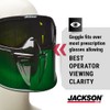 Jackson Safety GPL530 Premium Safety Goggles with detachable Faceshield, Green,