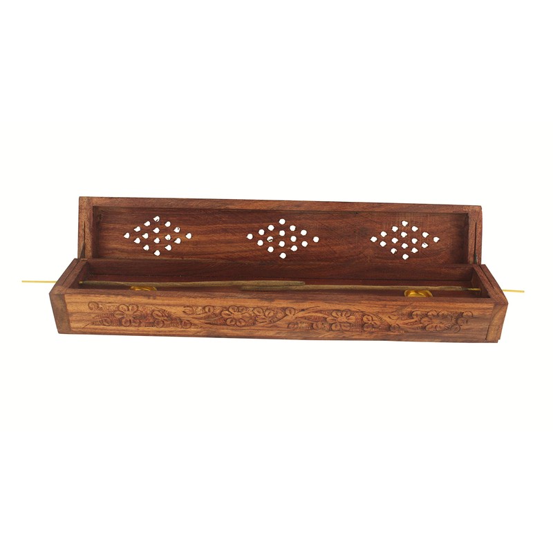 Simply essential Wooden Hand Carving Incense Stick Cone Holder Smoke