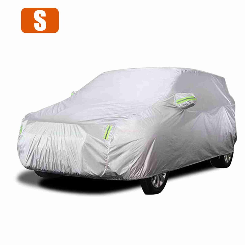 Car Cover Full Sedan Covers with Reflective Strip Sunscreen Protection