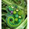 Crystal Art Beadwork kit for Creating Brooch BP-266C Chameleon