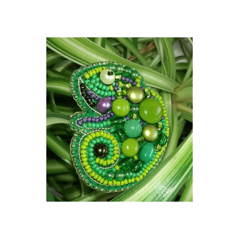 Crystal Art Beadwork kit for Creating Brooch BP-266C Chameleon