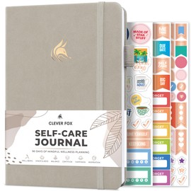 Clever Fox Self-Care Journal – Wellness & Daily Reflection Notebook – Mental Health & Personal Development Journal – Self-Care, Meditation & Mood Journal for Women & Men – A5 Size (Foggy Alps)