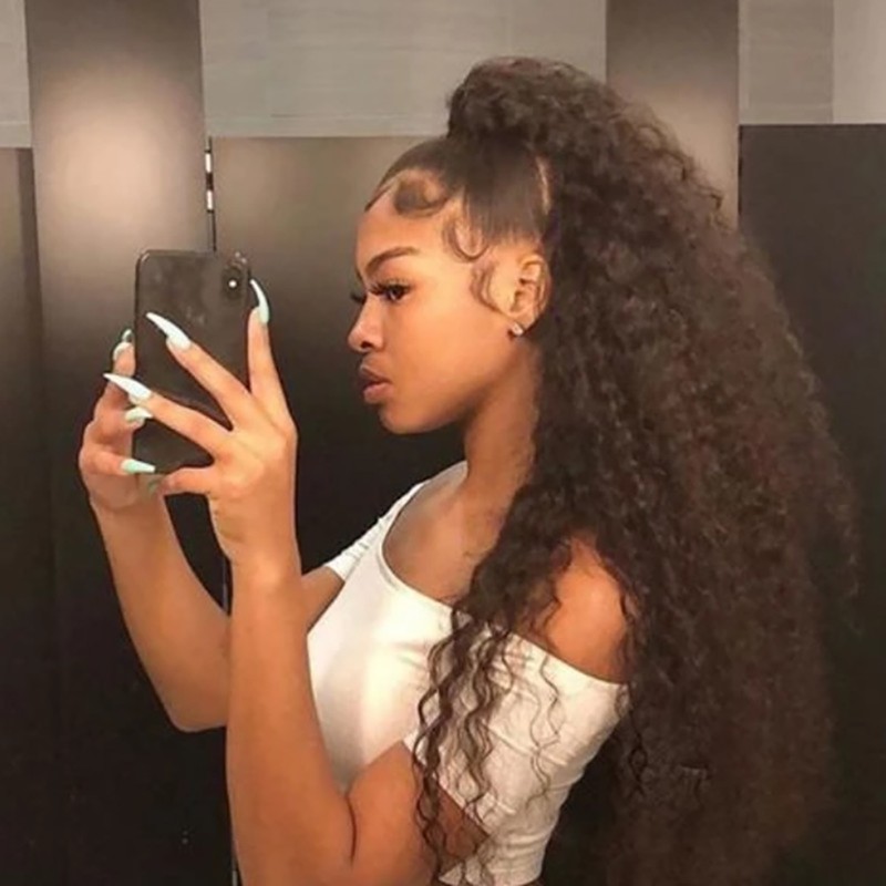 Deep Curly Wave Human Hair Lace Frontal Wig Human Hair