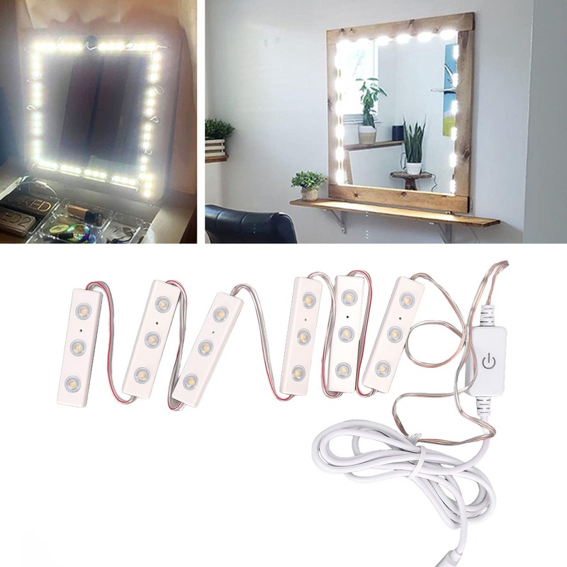 LED Makeup Mirror Light Adjustable Brightness USB Plug in DIY