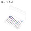 sourcing map Nail Drill Bit Set, 1/9 Inch Shank, Tungsten