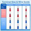 Baomain 0.11" Female & Male Spade Connectors 22-16 AWG Insulated