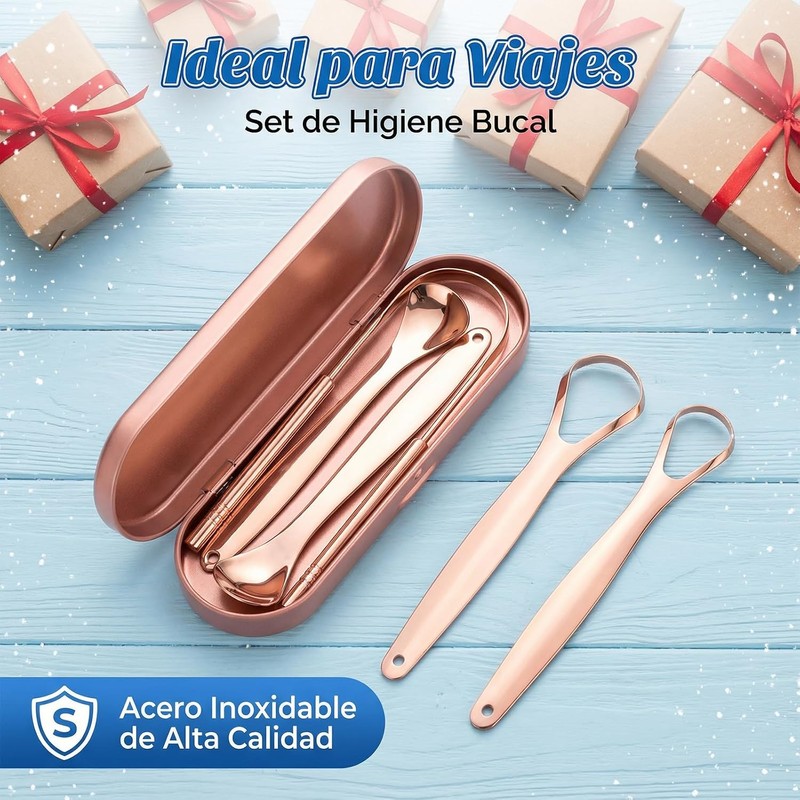 Raspador de lengua de acero inoxidable ZJSXYF – Set 4