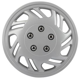 SCITOO Black & Silver 4 Packs Wheel Hubcap Fit Rim 15