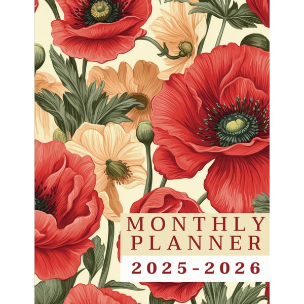 2025-2026 Monthly Planner: 2 Year (January 2025 - December 2026)