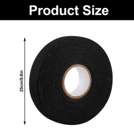 Rumyve Anti Slip Hockey Stick Tape,25m × 25mm Self-Adehesive Grip Tape Sports Grips Tape,Waterproof Indoor Hockey Grip(BLACK)