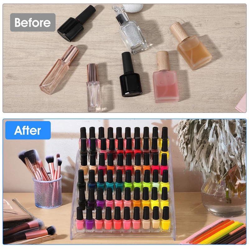 2 Pack Acrylic Nail Polish Organizer 84 Bottles of 7