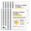 APLB Retinol Vitamin C Vitamin E Sheet Mask, 4 Packs, 10 Packs / APLB 레티놀 비타민C 비타민E 시트 마스크, 4개, 10개입