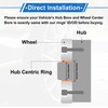VekAuto 93.1mm to 78.1mm Car Wheel Hub Centric Rings Black