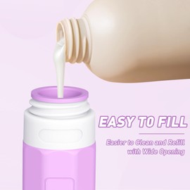 Redfly Travel Bottles for Toiletries, 3oz Tsa Approved Travel Size Containers, BPA Free Leak Proof Travel Containers for Toiletries, Refillable Travel Accessories for Shampoo Conditioner Purple