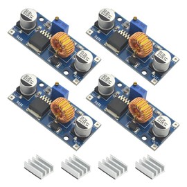 BGTXINGI 4Pcs Dc-Dc Buck Converter XL4015 Adjustable Step-Down Module Max 5A 75W 4-38V to 1.25-36V Power Supply High Efficiency Voltage Regulator Module