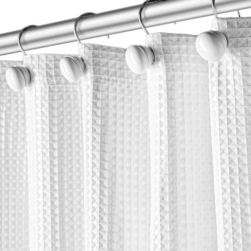 Creative Scents White Shower Curtain Hooks - Set of 12