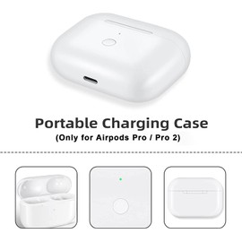 Lifenova Funda de Repuesto Compatible con Airpods Pro(2019)/con Pro de 2ª Generación(2022), Funda de Cargador Inalámbrico con Botón de Sincronización de Emparejamiento Bluetooth