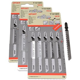 Jigsaw Blades T101BR for Down Cutting Laminates and Veneers High Carbon Steel HCS 15 Pack by Ufixt