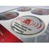 BIKE-label Aluminium Look 3D Sticker Warning Sign 4 x Alarm