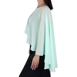 Ladiery Sheer Chiffon Capes Soft Capelets for Women, Lightweight Shawls and Wraps for Evening Party Dress Cover Up