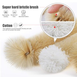 MASTERTOP 9 Pieces Bottle Brush Set - Long Water Bottle and Straw Brush Cleaning Set BPA Free Bottle Cleaner Brush for Baby Bottle Pipes Coffee Grinder Teapot Narrow Neck Wide Mouth Water Bottles